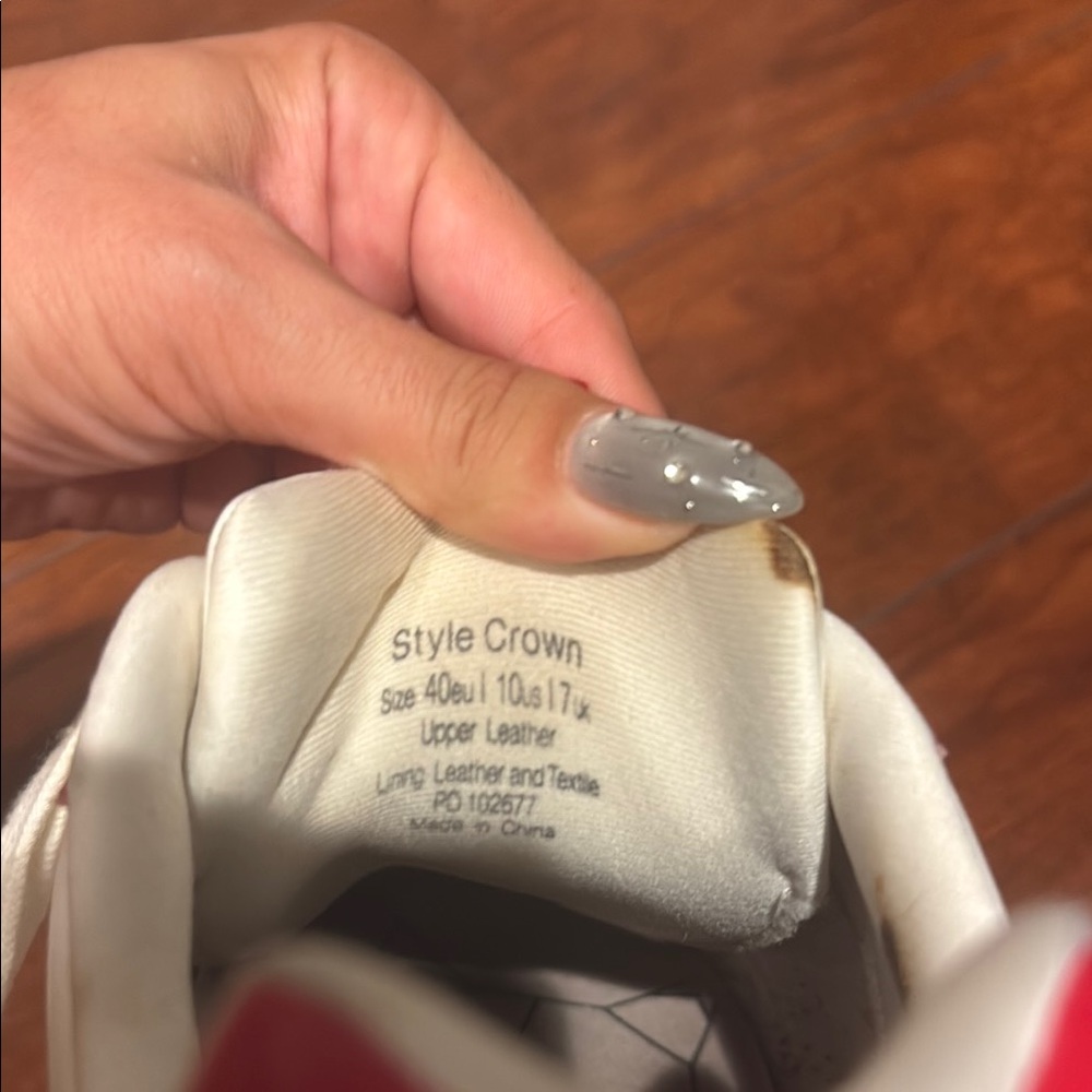 Naked Wolf Red and White Sneakers - Picture 5 of 5
